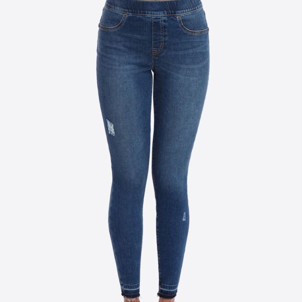 SPANX Denim-Look Leggings in Dark Blue